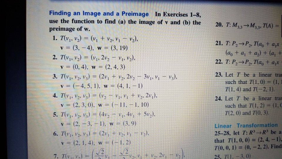 Solved Finding an Image and a Preimage In Exercises 1-8, use | Chegg.com