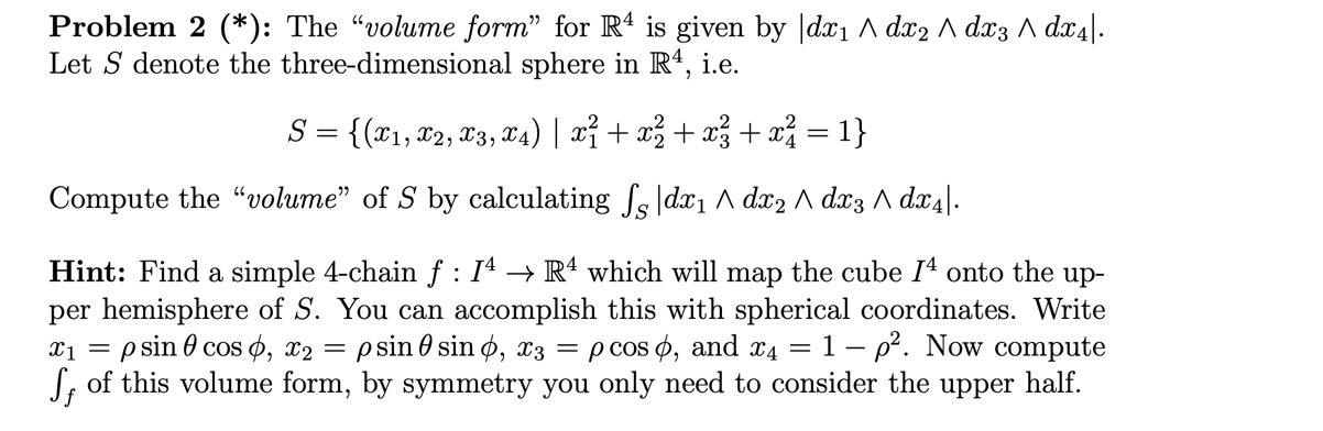 Problem 2(∗) : The 