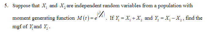 Solved Suppose that X1 and X2 are independent random | Chegg.com