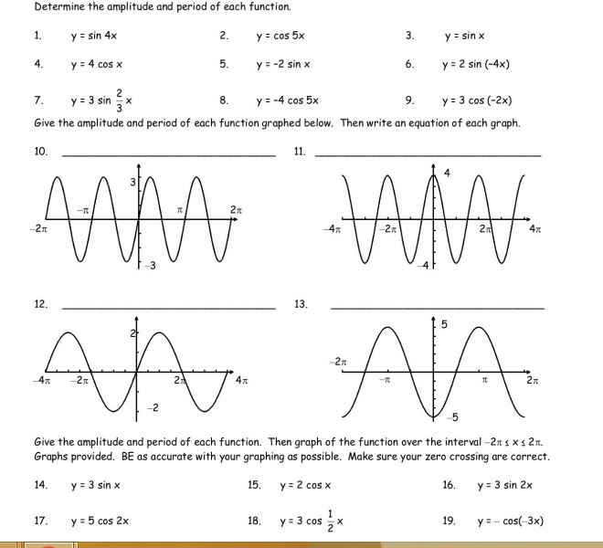 Solved Determine The Amplitude And Period Of Each Functio Chegg Com