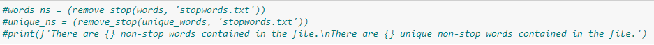 Solved Use the function remove_stop() to remove the stop | Chegg.com