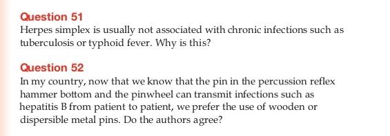 Solved Question 51 Herpes simplex is usually not associated | Chegg.com