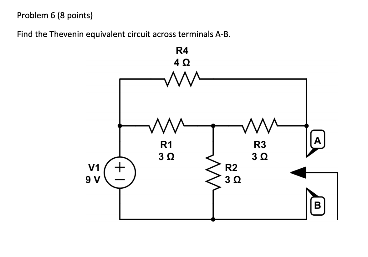 Solved Problem 1 (6 points) Consider the circuit below: R1 @ | Chegg.com