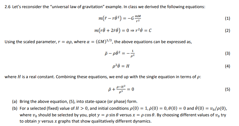 2 6 Let S Reconsider The Universal Law Of Gravita Chegg Com