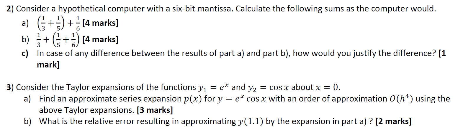 Solved 2) Consider a hypothetical computer with a six-bit | Chegg.com