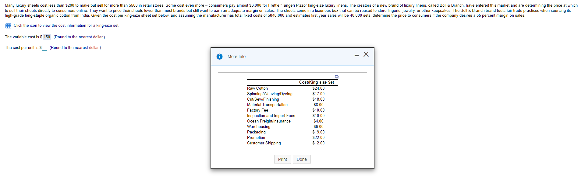Many luxury sheets cost less than 200 to make but