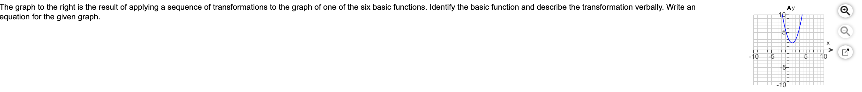 Solved The graph to the right is the result of applying a | Chegg.com