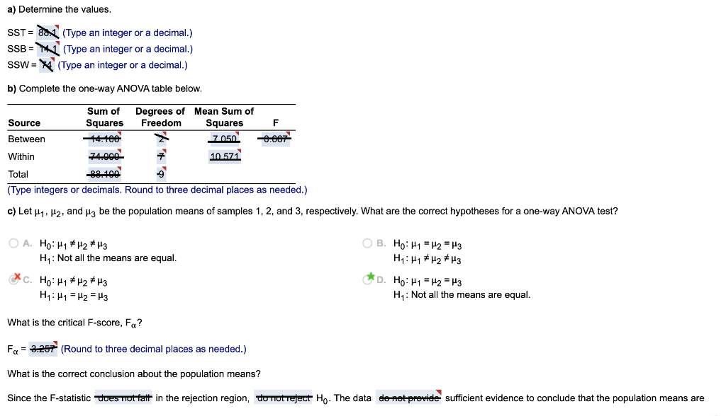 Solved Consider The Data In The Table Collected From Three | Chegg.com