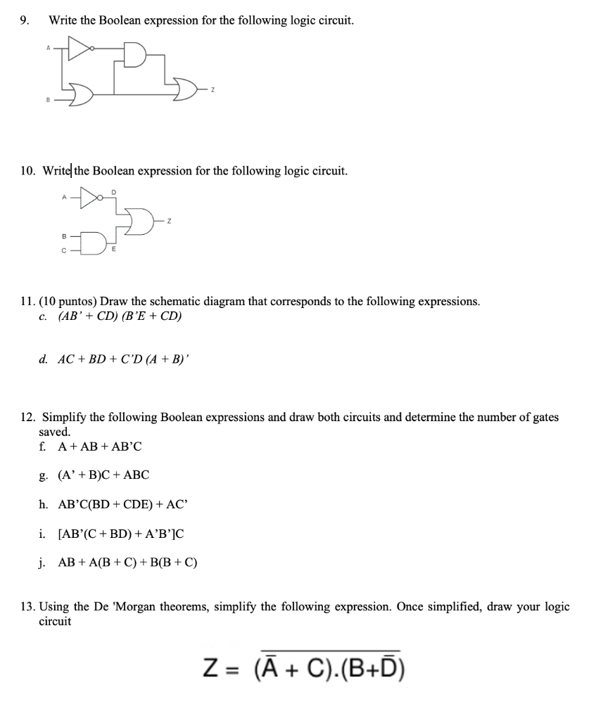 Solved Write The Boolean Expression For The Following Chegg Com