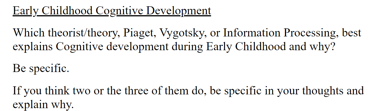 Piaget vygotsky and outlet information processing theory