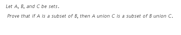 Solved Let A, B, And C Be Sets. Prove That If A Is A Subset | Chegg.com