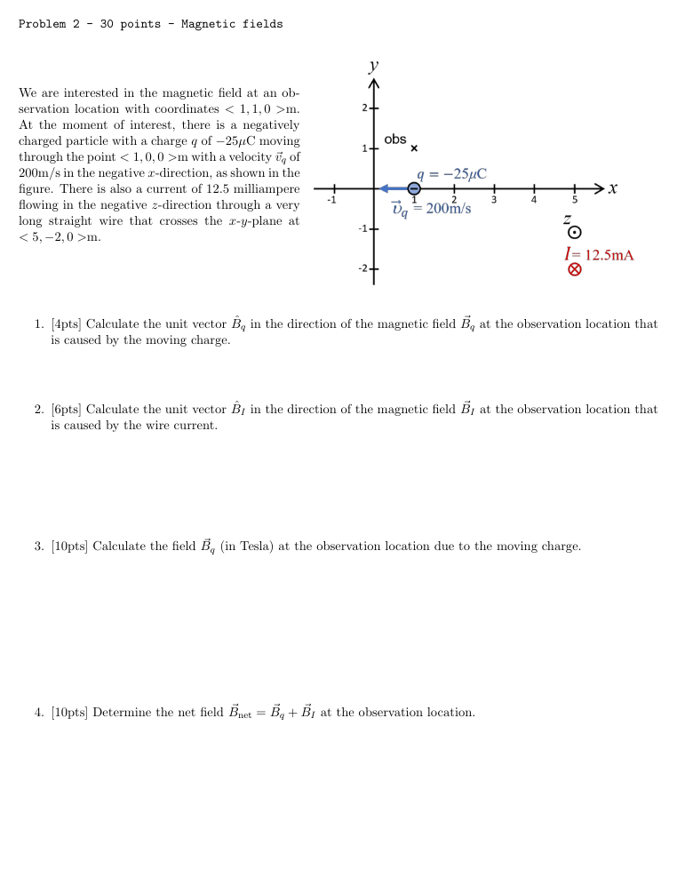 Solved We are interested in the magnetic field at an | Chegg.com