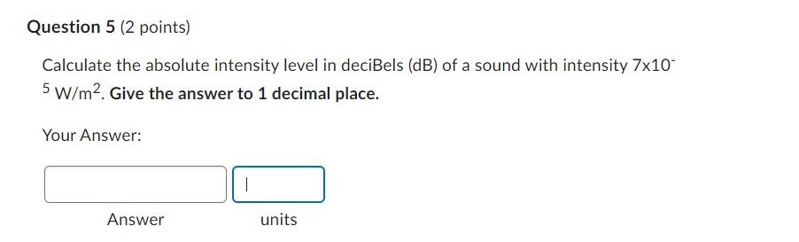 Solved Question 5 (2 points) Calculate the absolute | Chegg.com