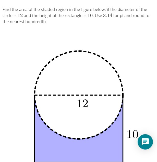 Solved Find the area of the shaded region in the figure