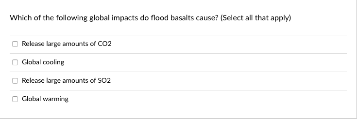 Solved Which of the following global impacts do flood | Chegg.com