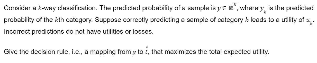 Solved Consider a k-way classification. The predicted | Chegg.com