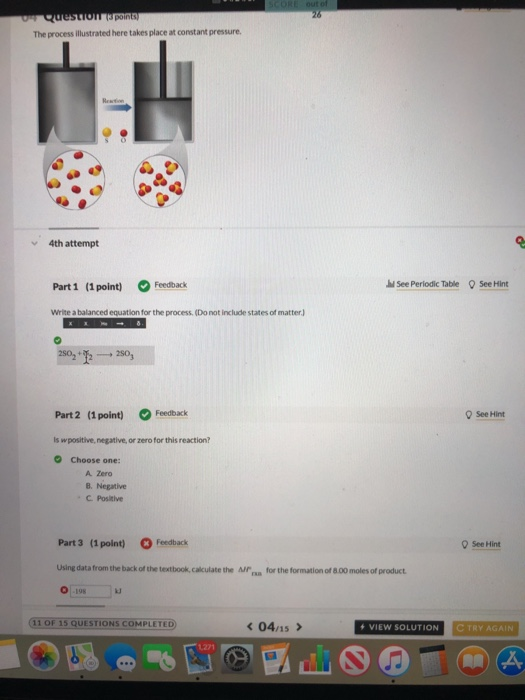 Solved The process lustrated here takes place at constant