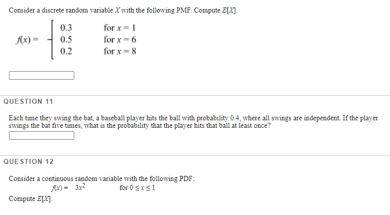 Solved Consider a discrete random variable X with the | Chegg.com
