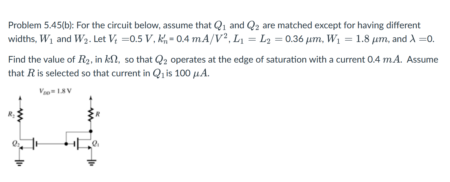 Solved Problem 5.45(b): For The Circuit Below, Assume That | Chegg.com