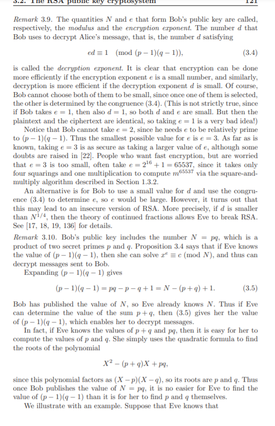 Solved Bob Alice Key Creation Choose secret primes p and q. | Chegg.com