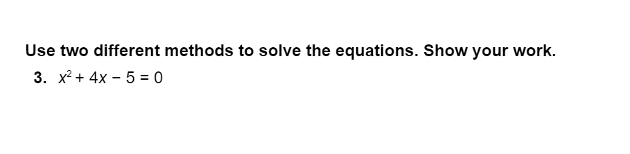 Use two different methods to solve the equations. | Chegg.com