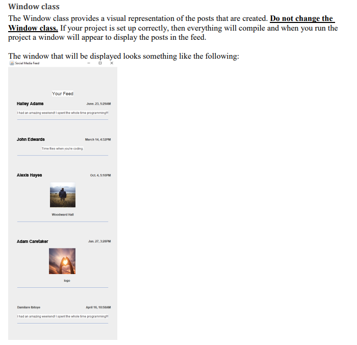 Code Type: Java The hardest part for me is the Window | Chegg.com