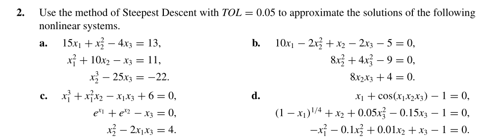 Method of Steepest Descent