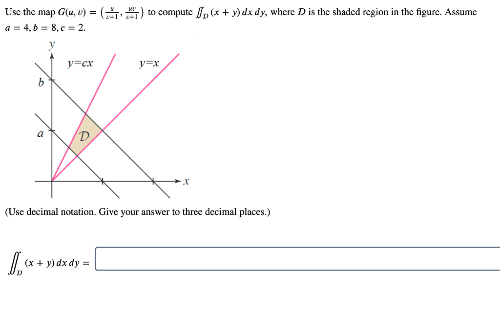 Solved Use the map G(u, v) = a = 4,5 = 8,0 = 2. (#1 ) to | Chegg.com