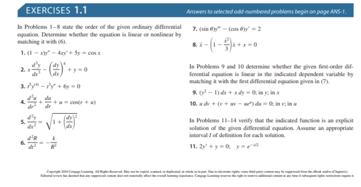 Solved EXERCISES 1.1 Answers To Selected Odd-numbered | Chegg.com