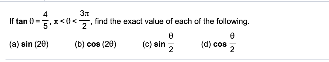 Solved 4 If tan = - Зл