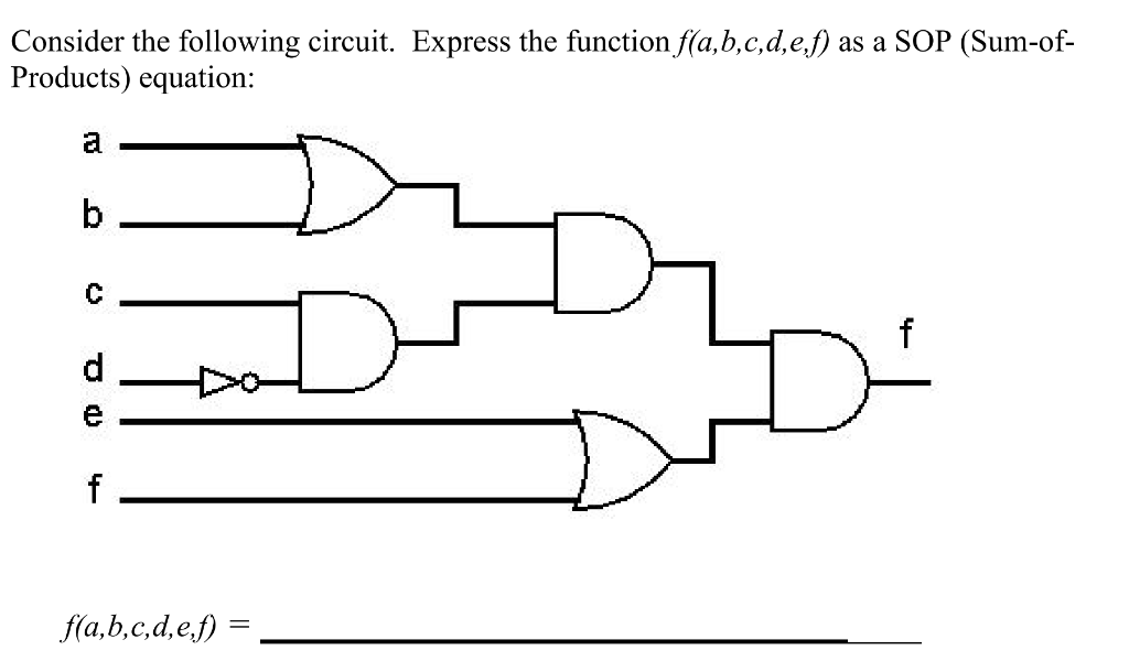 Solved Consider the following circuit. Express the function | Chegg.com