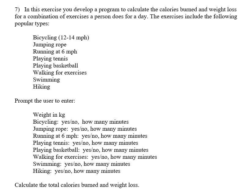 Solved Exercise 1: Converting a list of weights from | Chegg.com
