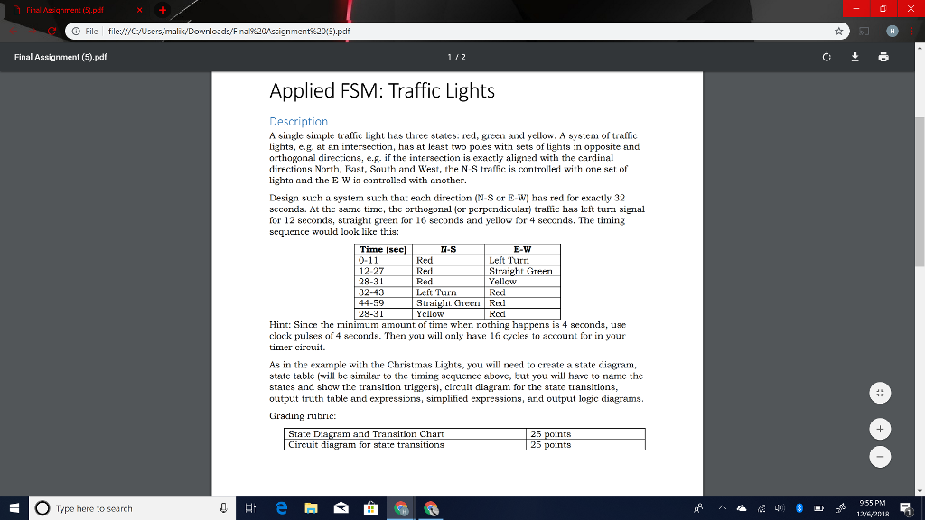 Traffic Light Diagram Pdf Schema Digital