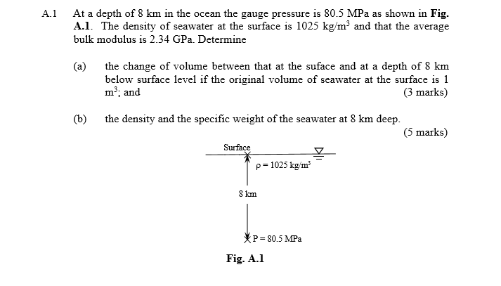 solved-a-1-at-a-depth-of-8-km-in-the-ocean-the-gauge-chegg