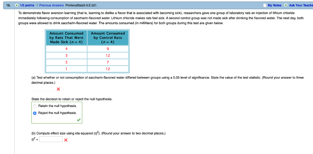 Solved To demonstrate flavor aversion learning (that is, | Chegg.com