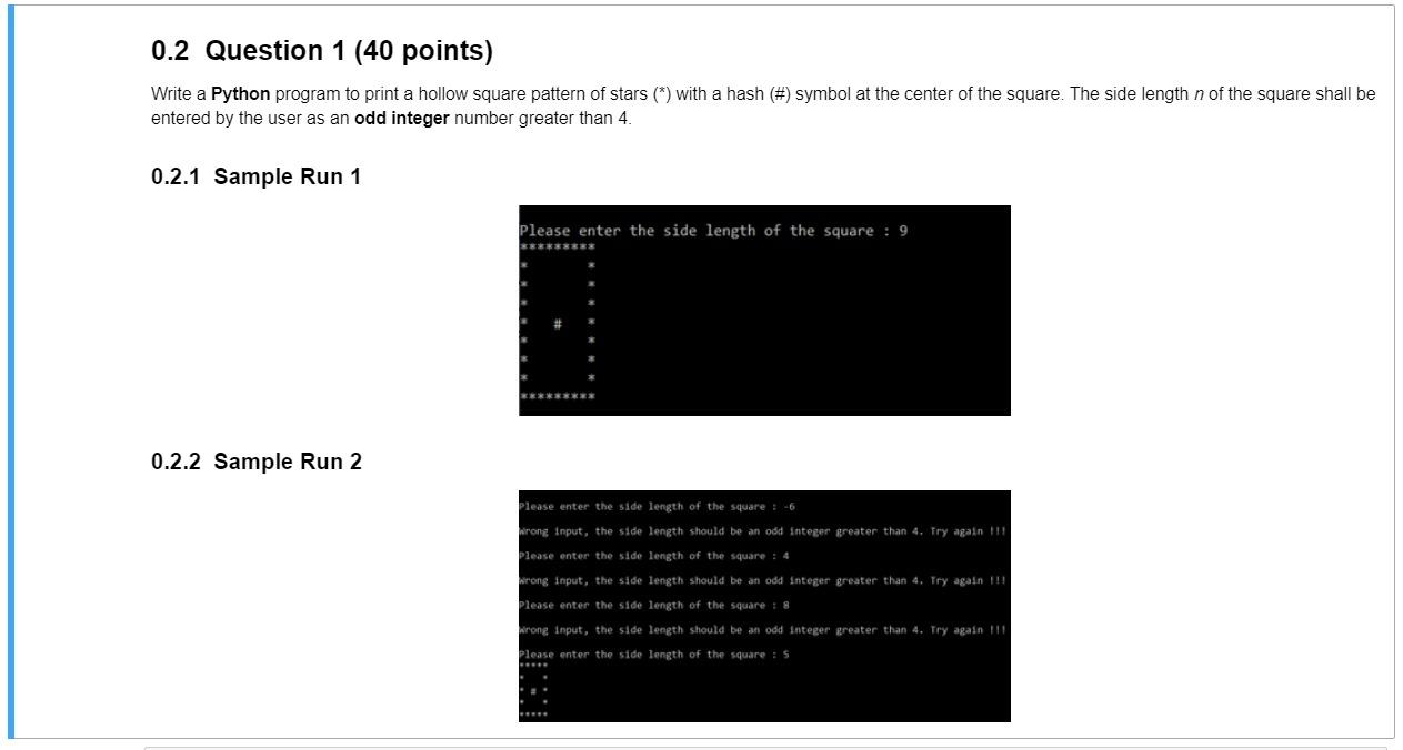 Solved 0.2 Question 1 (40 points) Write a Python program to | Chegg.com