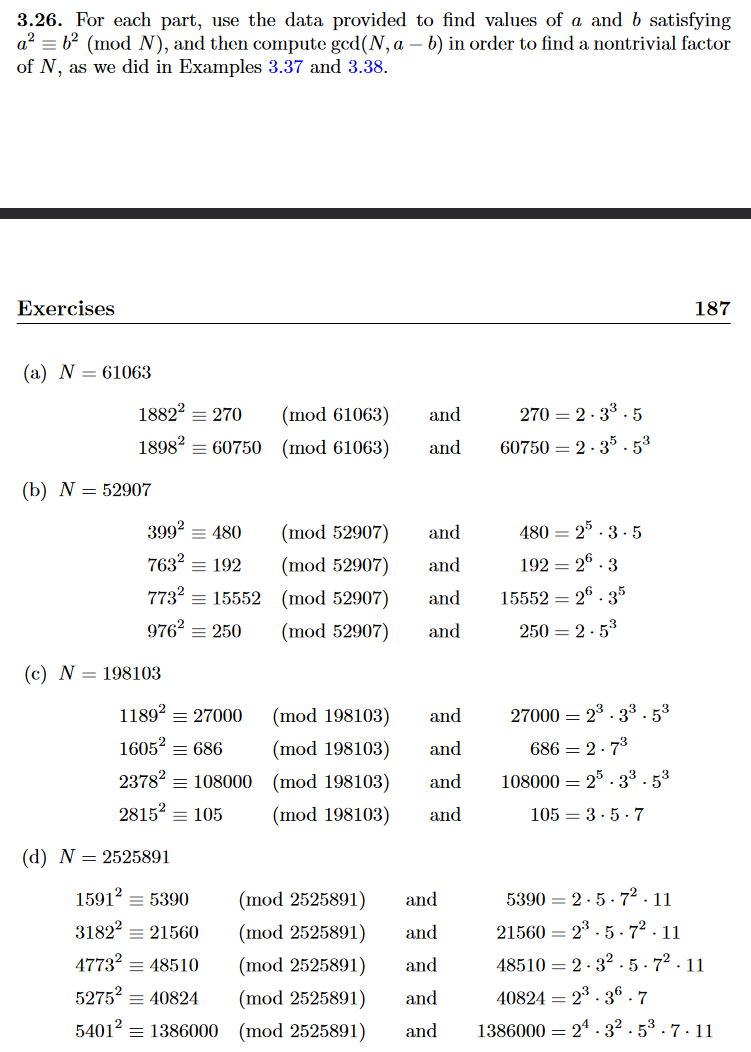 Solved 3.26. For each part, use the data provided to find | Chegg.com