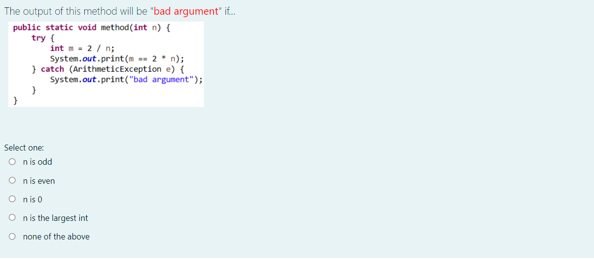 Solved What is the output from the following Java program | Chegg.com