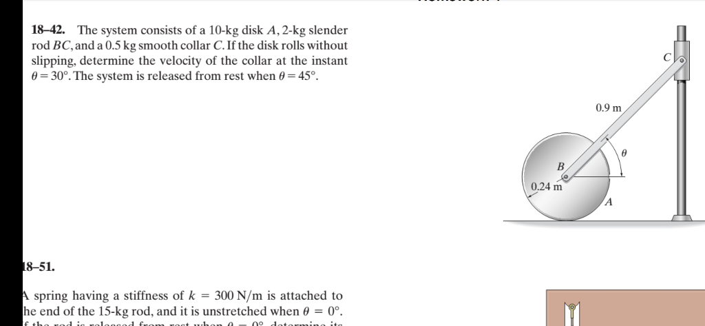 Solved 18–42. The system consists of a 10-kg disk A, 2-kg | Chegg.com