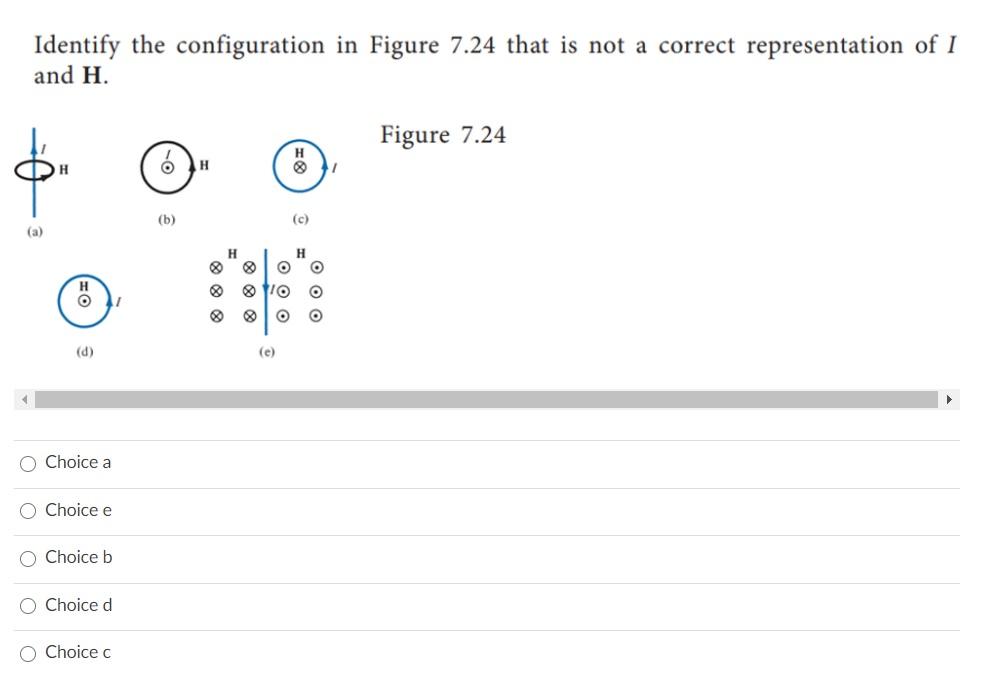 Solved Identify the configuration in Figure 7.24 that is not | Chegg.com