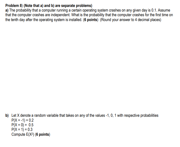 Solved Problem 8) (Note That A) And B) Are Separate | Chegg.com