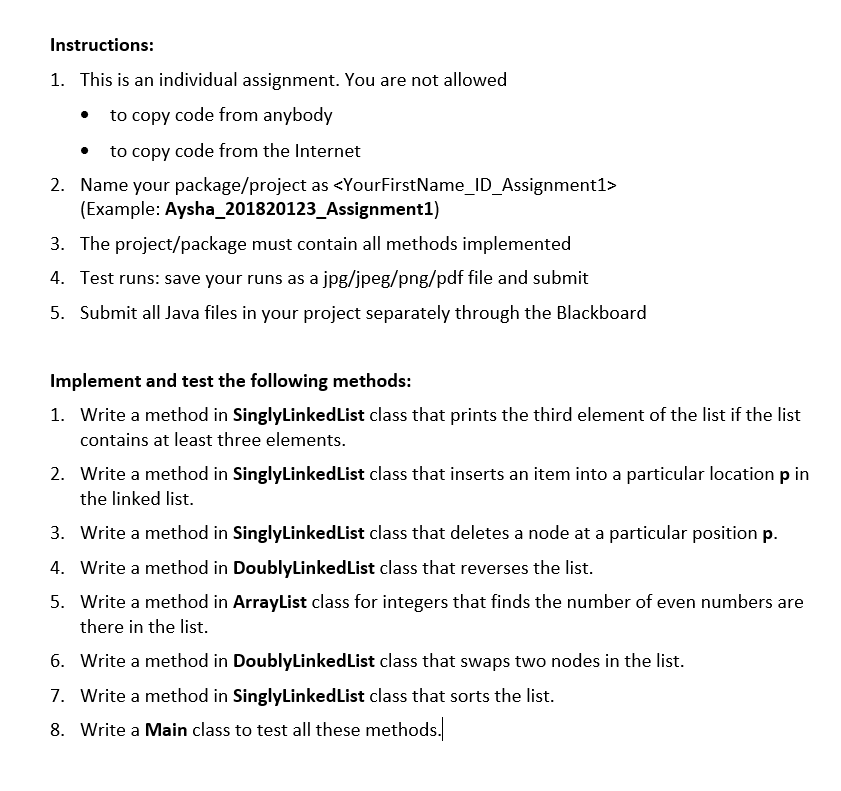 Solved Instructions: 1. This is an individual assignment. | Chegg.com