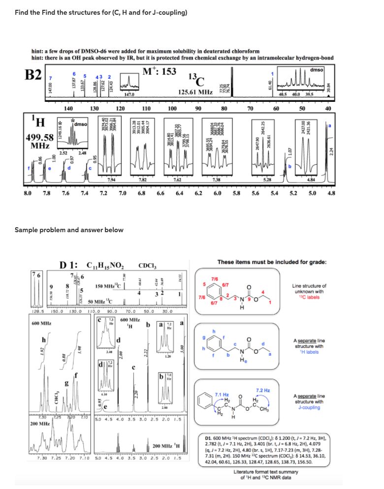 Nmr Data Below Find The Final Structures For C H Chegg Com