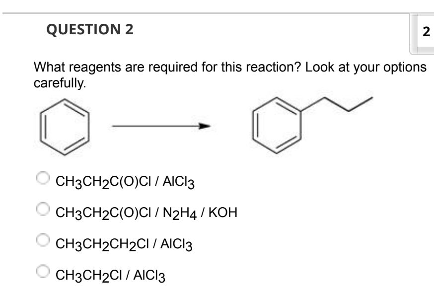 Solved Which is the correct order of reagents for the | Chegg.com