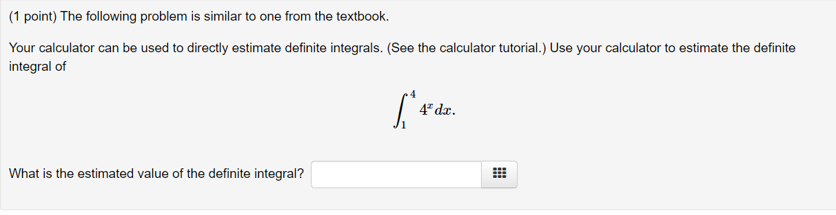 Solved (1 point) The following problem is similar to one | Chegg.com