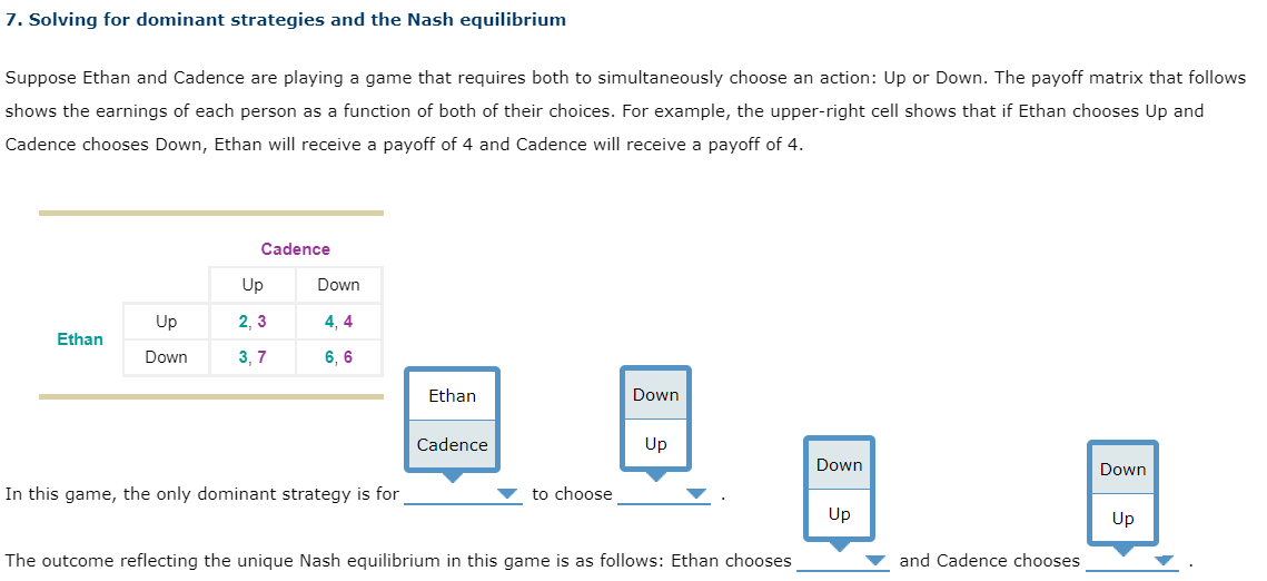 Solved 7 Solving For Dominant Strategies And The Nash 2361