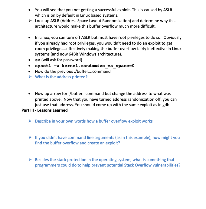 Goal Understand the concept of Buffer Overflows,