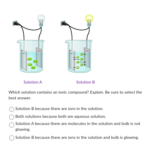 Solved Solution A Solution B Which solution contains an | Chegg.com
