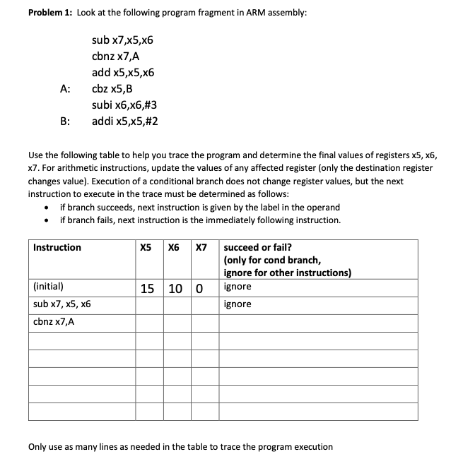 Solved Problem 1: Look at the following program fragment in | Chegg.com