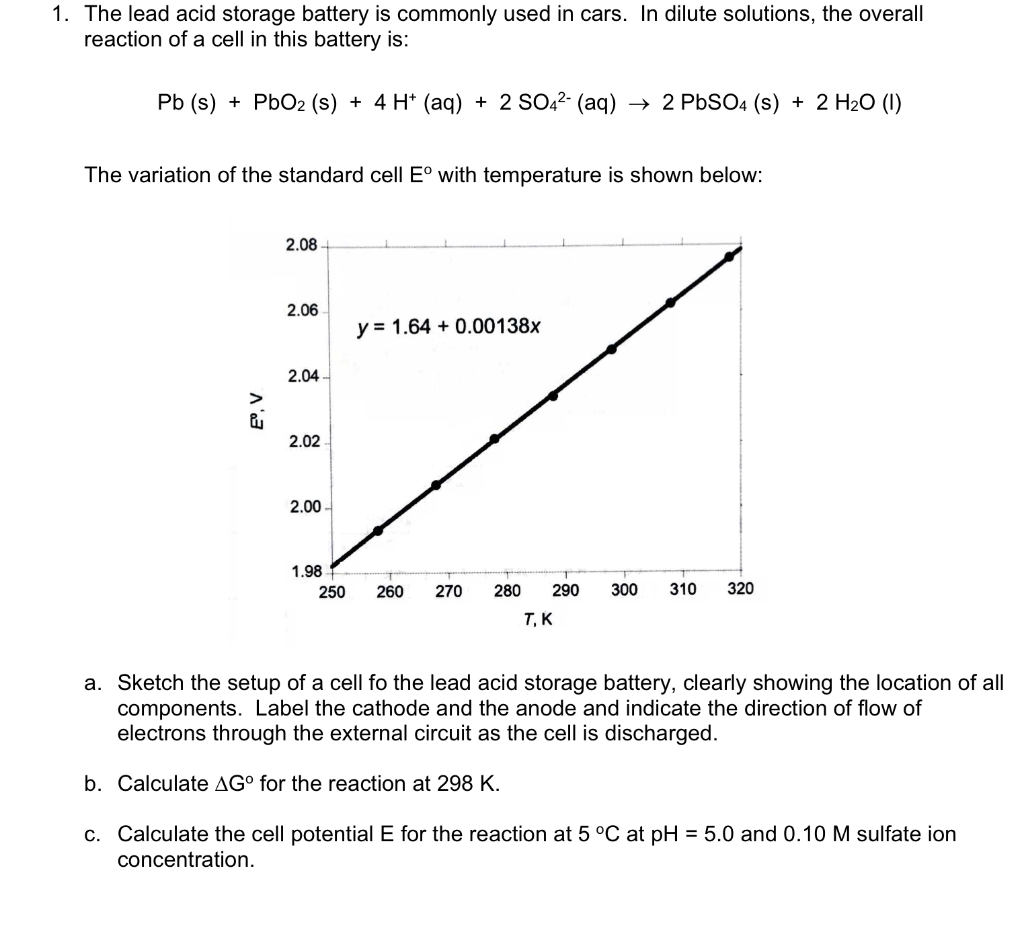1. The lead acid storage battery is commonly used in